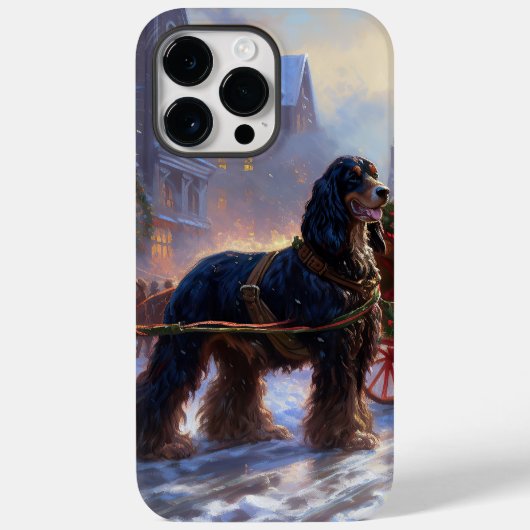 クリスマスのコッカー・スパニエル Case-Mate iPhoneケース (裏面)