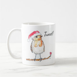 クリスマスのコマドリ コーヒーマグカップ