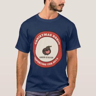 クリスマスのコマドリ: 任務に就く Tシャツ
