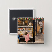 「クリスマスのコラッシュ」絵画はTherese Kramer著 缶バッジ (正面&裏面)