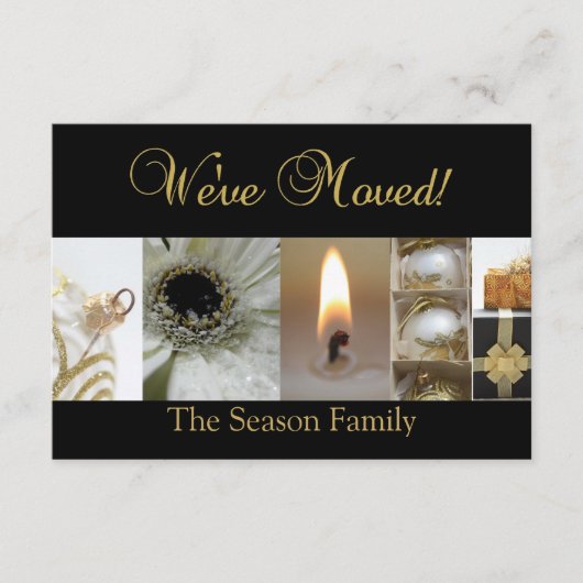 クリスマスのコラージュを移動 エンクロージャーカード (正面)