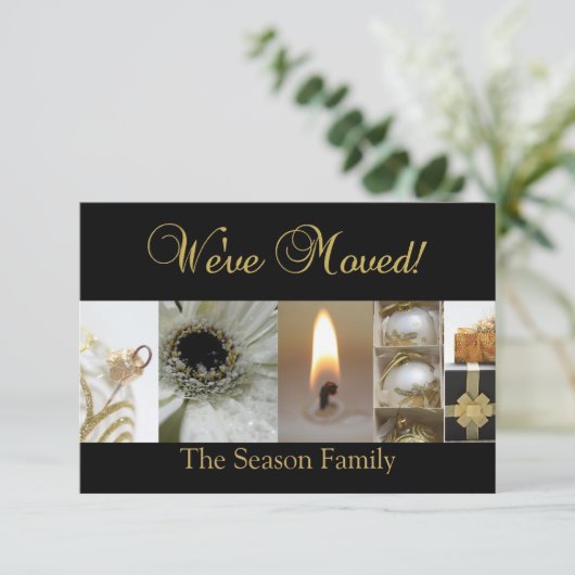 クリスマスのコラージュを移動 エンクロージャーカード (スタンド正面)