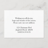 クリスマスのコラージュを移動 エンクロージャーカード (裏面)