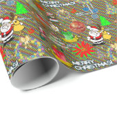 クリスマスのコラージュ ラッピングペーパー (ロールコーナー)
