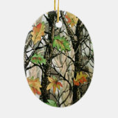 クリスマスのコレクションのシカの狩りは写真の文字を加えます セラミックオーナメント (裏面)