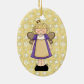 クリスマスのコレクションの姉妹の天使の星 セラミックオーナメント (裏面)