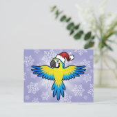 クリスマスのコンゴウインコ/オウム シーズンポストカード (スタンド正面)