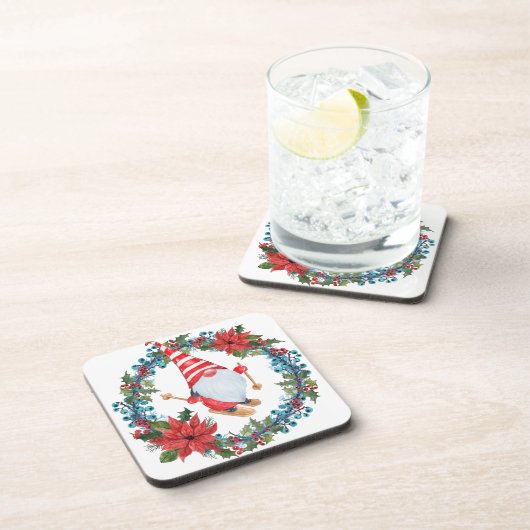 クリスマスのコースターと格言とリース コースター (右側)