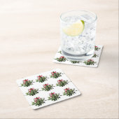 クリスマスのコースターは最後まで行く スクエアペーパーコースター (インサイチュ)