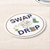 クリスマスのコースターをドロップするまで交換 ラウンドペーパーコースター (アングル)