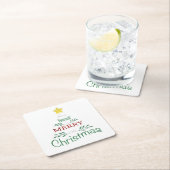 クリスマスのコースター スクエアペーパーコースター (インサイチュ)