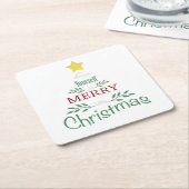 クリスマスのコースター スクエアペーパーコースター (アングル)