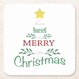 クリスマスのコースター スクエアペーパーコースター