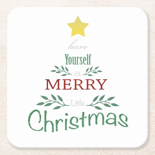 クリスマスのコースター スクエアペーパーコースター (正面)
