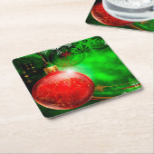 クリスマスのコースター スクエアペーパーコースター (アングル)