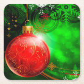 クリスマスのコースター スクエアペーパーコースター (正面)