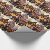 クリスマスのコーチ ラッピングペーパー (角)