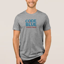 クリスマスのコードブルーTシャツ - 面白いICU・ER看護師H トライブレンドTシャツ