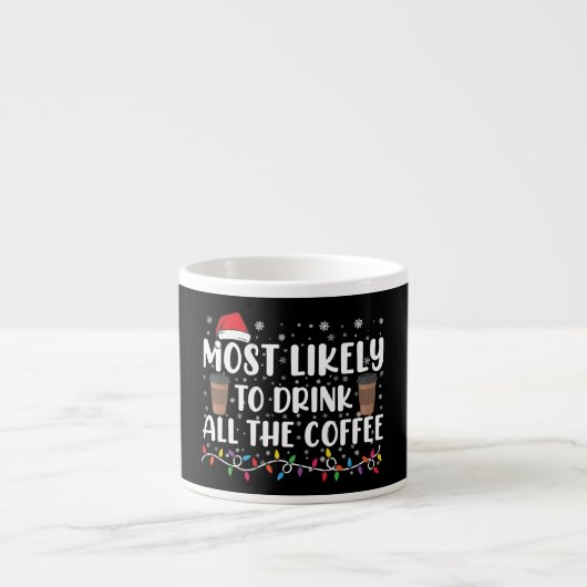 クリスマスのコーヒーを全部飲んでしまう人 エスプレッソカップ (正面)
