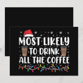 クリスマスのコーヒーを全部飲んでしまう人 招待状 (正面/裏面)
