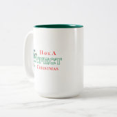 クリスマスのコーヒーマグが美味しい ツートーンマグカップ (正面左)