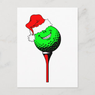 クリスマスのゴルフ シーズンポストカード