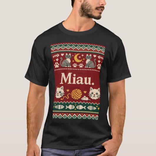 クリスマスのゴールデントラウト Tシャツ (正面)