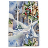 クリスマスのゴールデンベル ミディアムペーパーバッグ (裏面)