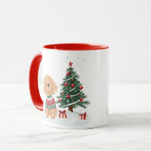 クリスマスのゴールドエンドゥードル マグカップ (正面左)