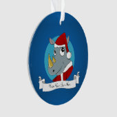 クリスマスのサイのキャラクター オーナメント (正面)