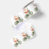 クリスマスのサイクリストギフト サテンリボン (裏面)
