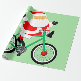 クリスマスのサイクリスト バイクの休日 ラッピングペーパー