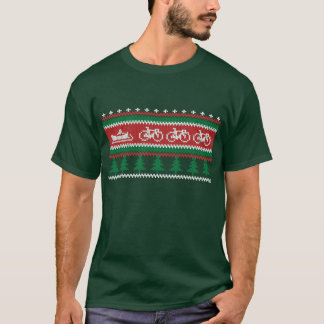 クリスマスのサイクリングのTシャツ Tシャツ