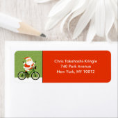 クリスマスのサイクリングホリデーバイキングラベル ラベル (インサイチュ)