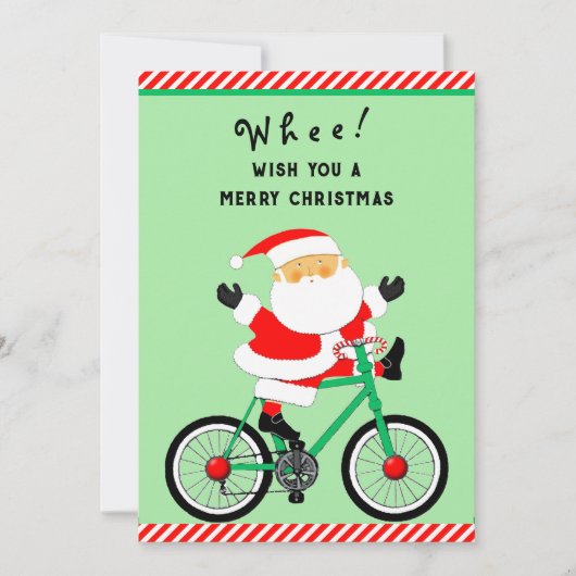 クリスマスのサイクリング自転車 シーズンカード (正面)