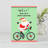 クリスマスのサイクリング自転車 シーズンカード (スタンド正面)