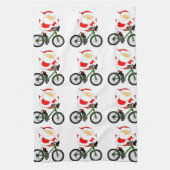 クリスマスのサイクリング キッチンタオル (縦)