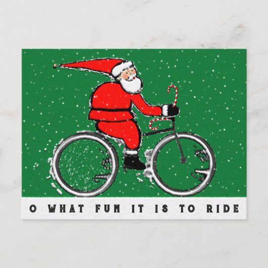 クリスマスのサイクリング シーズンポストカード (正面)
