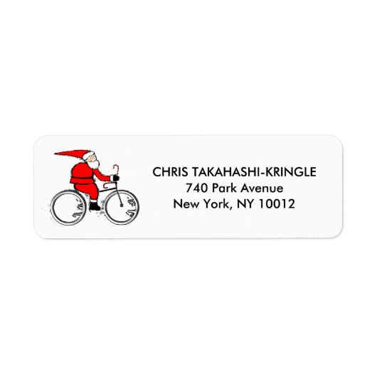 クリスマスのサイクリング ラベル (正面)