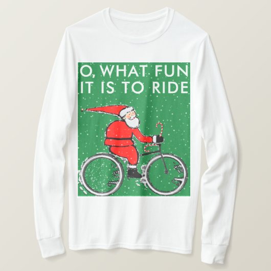 クリスマスのサイクリング Tシャツ (デザイン正面)