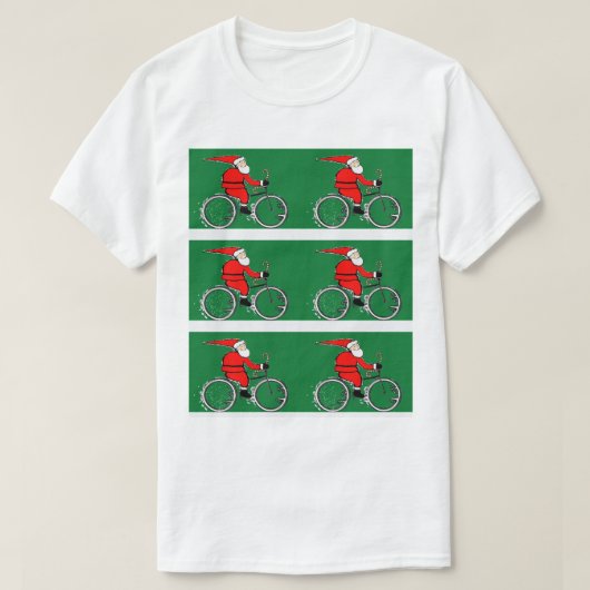 クリスマスのサイクリング Tシャツ (デザイン正面)