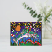 クリスマスのサケ シーズンポストカード (スタンド正面)