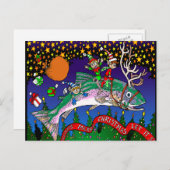 クリスマスのサケ シーズンポストカード (正面/裏面)