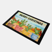 クリスマスのサボテンのドアマット ドアマット (アングル)