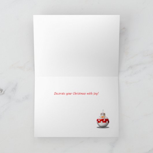 クリスマスのサボテンの木を飾ろう - メリークリスマス シーズンカード (内部)