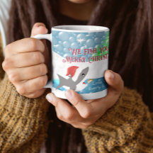 クリスマスのサメ我々はあなたを陽気なクリスマスに釣る