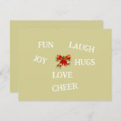 クリスマスのサンキューカード サンキューカード (正面/裏面)