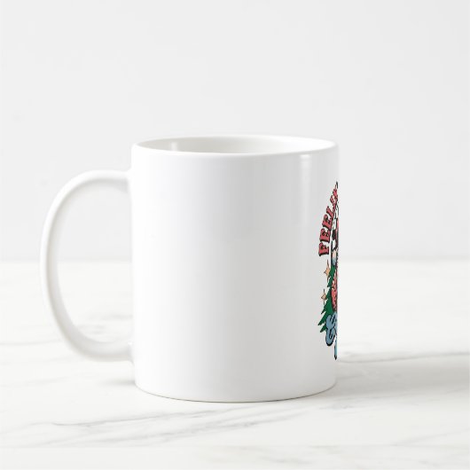クリスマスのサンタさんで浮かれて コーヒーマグカップ (左)