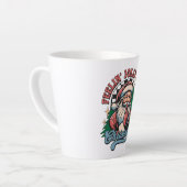 クリスマスのサンタさんで陽気な気分 カフェラテマグ (左アングル)