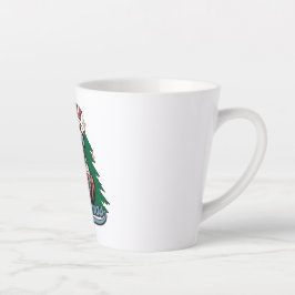 クリスマスのサンタさんで陽気な気分 カフェラテマグ